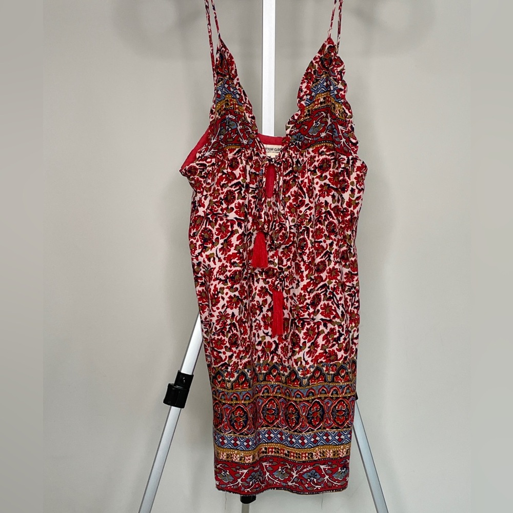 Cotton Candy Red and White Floral Dress